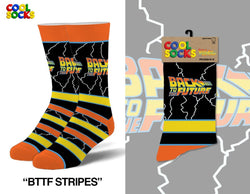 Back to the Future "Stripes" Men's Crew Folded Socks (Size 8-12) (ONLINE ORDER ONLY)