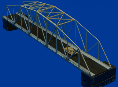 12" Steel Bridge for Vehicle or Railroad (Matboard) - 285CSS013 (Online Order Only)