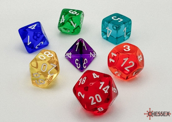 Prism Translucent GM & Beginner Player Polyhedral 7-Die Set (Online Only)