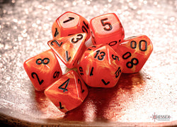 Vortex Orange/black Mini-Polyhedral 7-Die Set (Mini Poly Release 3) (Online Only)
