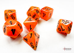Vortex Orange/black Mini-Polyhedral 7-Die Set (Mini Poly Release 3) (Online Only)