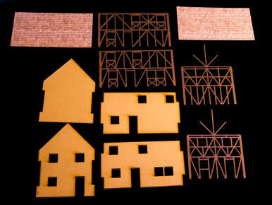Two Story Medium Half Timber House (MDF) - 15MMDF302 (Online Order Only)