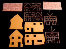Two Story Medium Half Timber House (MDF) - 15MMDF302 (Online Order Only)
