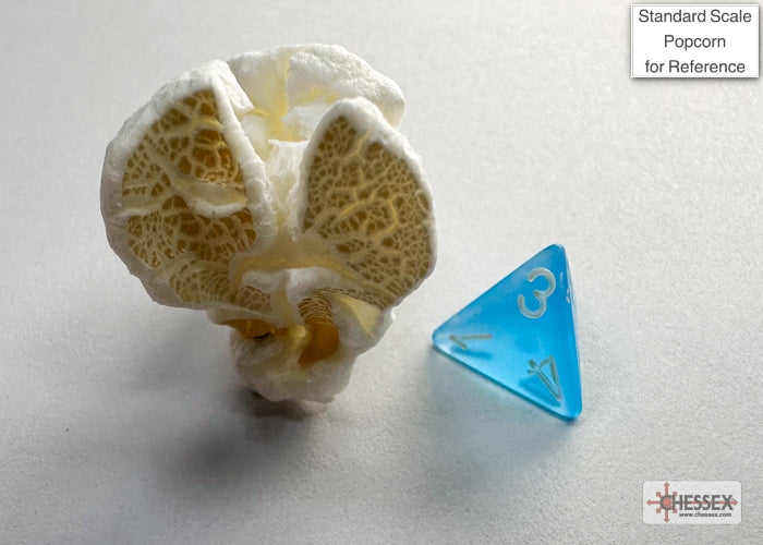 Frosted Caribbean Blue/white Mini-Polyhedral 7-Die Set (Mini Poly Release 3) (Online Only)