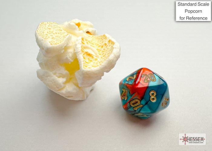 Gemini Red-Teal/gold Mini-Polyhedral 7-Die Set (Mini Poly Release 3) (Online Only)