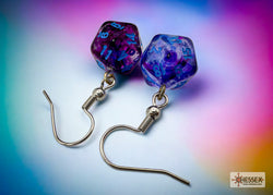 Hook Earrings Nebula® Nocturnal™ Mini-Poly d20 Pair (Online Only)
