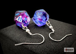Hook Earrings Nebula® Nocturnal™ Mini-Poly d20 Pair (Online Only)