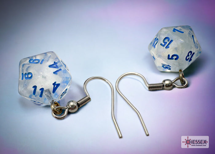 *Preorder* Hook Earrings Borealis® Icicle™ Mini-Poly d20 Pair (Online Only)