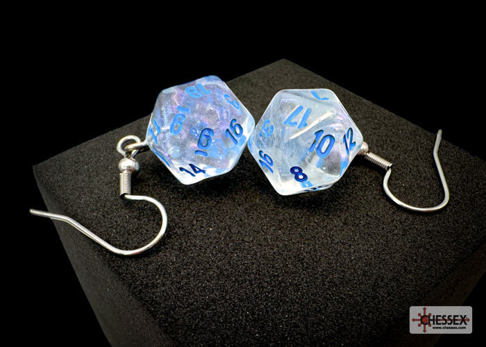*Preorder* Hook Earrings Borealis® Icicle™ Mini-Poly d20 Pair (Online Only)