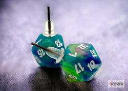 Stud Earrings Festive® Waterlily™ Mini-Poly d20 Pair (Online Only)