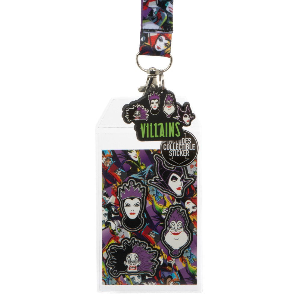 Disney Villains AOP Rubber Charm Lanyard (Online Order Only)
