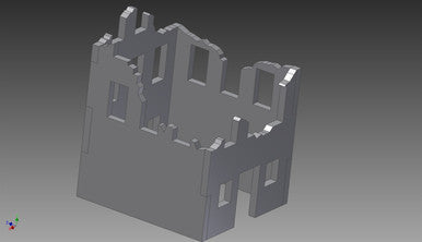 Ruined City Building (MDF) - 15MMDF260 (Online Order Only)