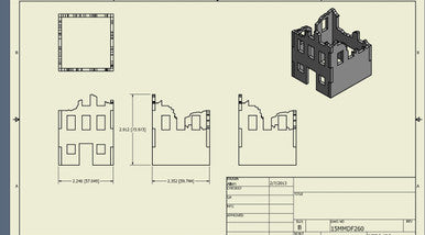 Ruined City Building (MDF) - 15MMDF260 (Online Order Only)