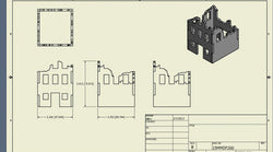 Ruined City Building (MDF) - 15MMDF260 (Online Order Only)