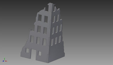 Ruined City Building (MDF) - 15MMDF250 (Online Order Only)