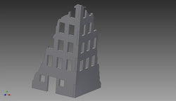 Ruined City Building (MDF) - 15MMDF250 (Online Order Only)