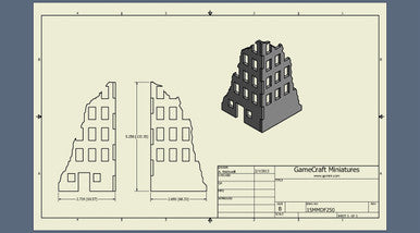 Ruined City Building (MDF) - 15MMDF250 (Online Order Only)