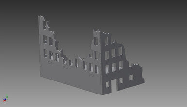 Ruined City Building (MDF) - 15MMDF252 (Online Order Only)