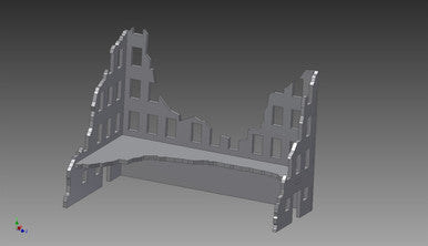 Ruined City Building (MDF) - 15MMDF252 (Online Order Only)