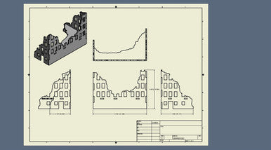 Ruined City Building (MDF) - 15MMDF252 (Online Order Only)