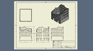 Ruined City Building (MDF) - 15MMDF258 (Online Order Only)