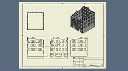 Ruined City Building (MDF) - 15MMDF258 (Online Order Only)