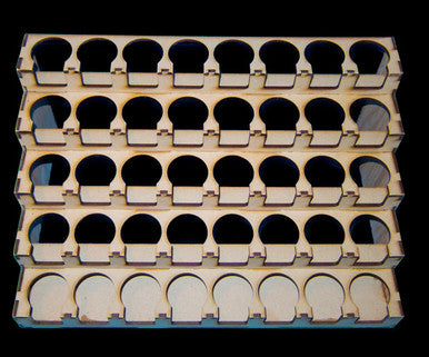 Wall Mount Paint Rack - 34mm Designed for GW and Citadel Paint Pots (Online Order Only)