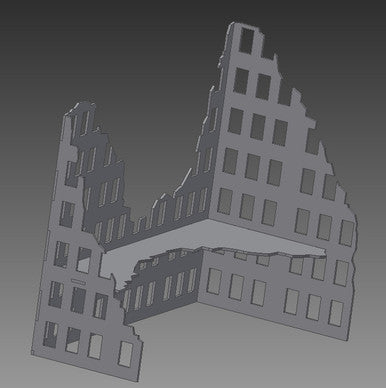 Ruined City Building - 28MMDF003-1 (Online Order Only)