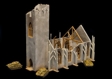6mm Ruined Church/Cathedral (Matboard) - 285CSS032 (Online Order Only)