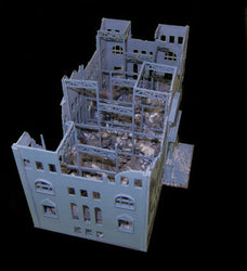 6mm WWII Government Building, Ruined (Matboard) - 285CSS034-1 (Online Order Only)