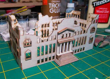 6mm WWII Government Building, Ruined (Matboard) - 285CSS034-1 (Online Order Only)