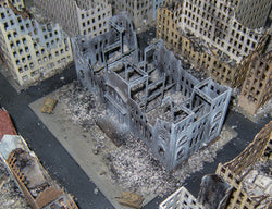 6mm WWII Government Building, Ruined (Matboard) - 285CSS034-1 (Online Order Only)
