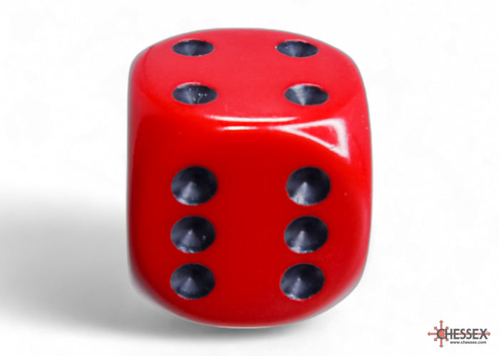 Chessex Opaque 16mm Pipped d6 Standard Dice Collection - Classic Colors - Available Individually (Online Only)