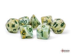 Marble Mega-hedral Green/dark green 7-Die Set (Online Only)