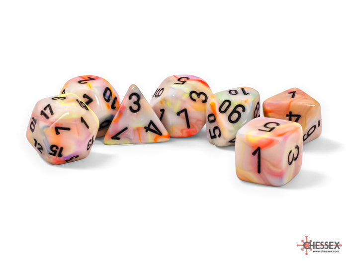 Festive Mega-hedral Circus/black 7-Die set (Online Only)