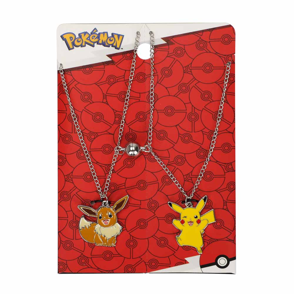 Pikachu & Eevee Pokemon Magnetic Necklace Set (Online Order Only)
