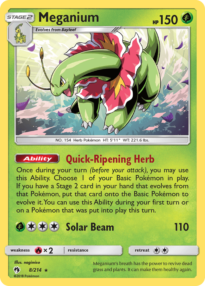 Meganium (8/214) [Sun & Moon: Lost Thunder] (Online Only)