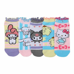 Hello Kitty & Friends Pastel 5 Pair Ankle Socks (Online Order Only)