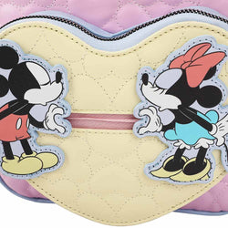 Disney Mickey & Minnie Retro Heart Quilted Mini Backpack (Online Order Only)