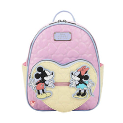 Disney Mickey & Minnie Retro Heart Quilted Mini Backpack (Online Order Only)