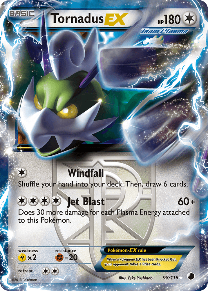 Tornadus EX (98/116) [Black & White: Plasma Freeze] (Online Only)