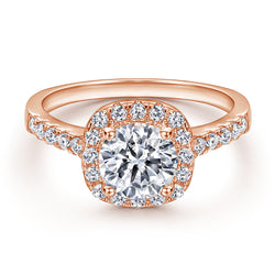 The Victoria - 18kt Rose Gold Wedding Ring Set (ONLINE ORDER ONLY)
