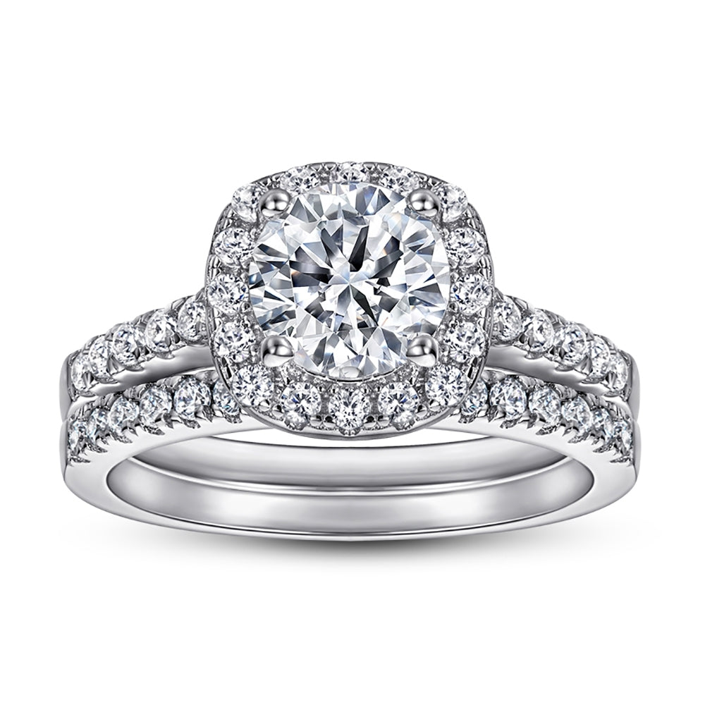 The Victoria - Silver Wedding Ring Set (ONLINE ORDER ONLY)