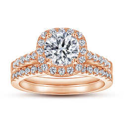The Victoria - 18kt Rose Gold Wedding Ring Set (ONLINE ORDER ONLY)
