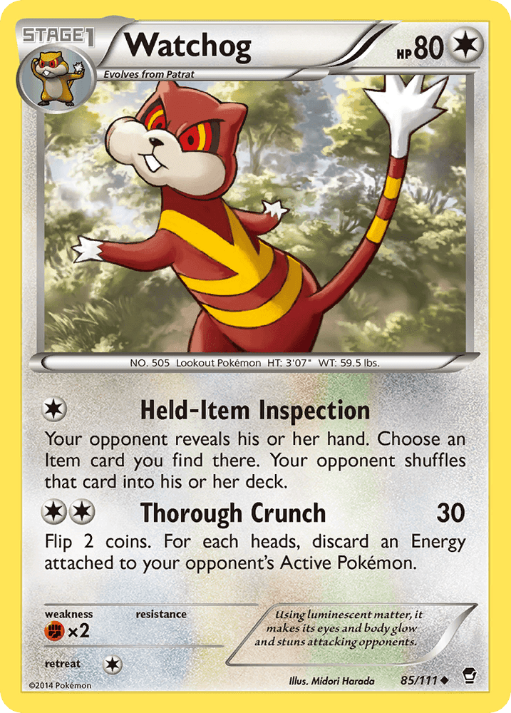 Watchog (85/111) [XY: Furious Fists] (Online Only)