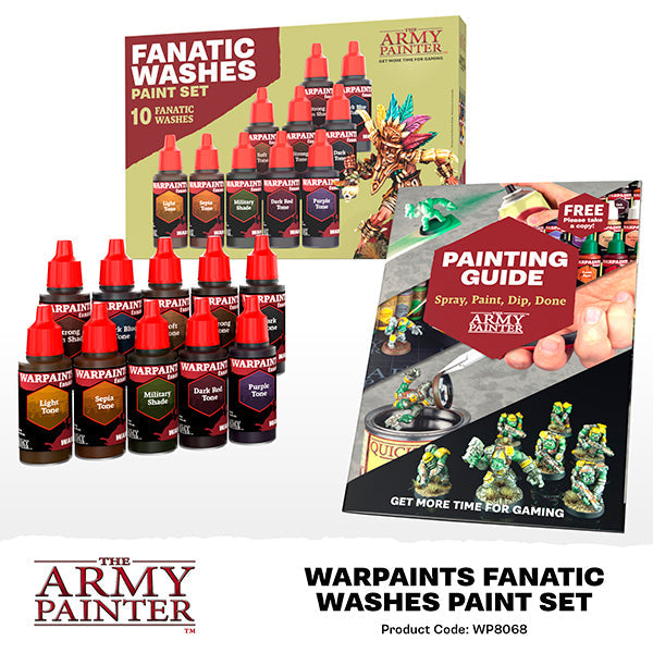 The Army Painter - Warpaint: Fanatic Washes Paint Set (10 washes) (Online Order Only)
