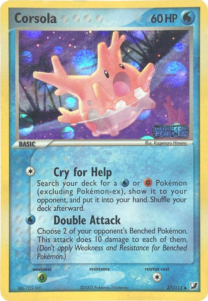 Corsola (37/115) (Stamped) [EX: Unseen Forces] (Online Only)