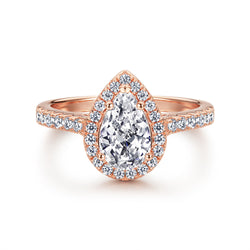 The Elizabeth - 18kt Rose Gold Wedding Ring Set (ONLINE ORDER ONLY)