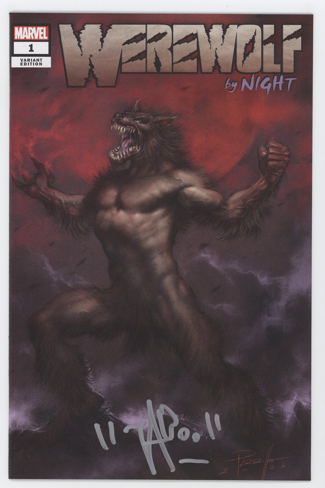 Werewolf By Night #1 (Of 4) Marvel 2020 Lucio Parrillo Variant NM Signed Taboo Black Eyed Peas COA (ONLINE ORDER ONLY)