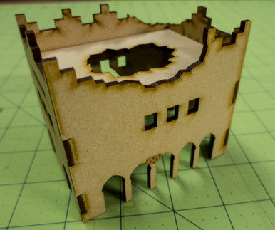 Middle East Two Story Building (MDF) - 15MMDF016-D (Online Order Only)